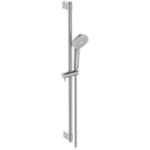 Brausekombination von Ideal Standard mit Handbrause und verstellbarem Halter. Chromoberfläche. Wandmontage.